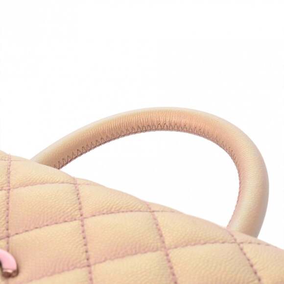 CHANEL Matelassé Top Handle Flap Bag XS Metallic Pink A92990 Women's Caviar S... - Picture 5 of 11